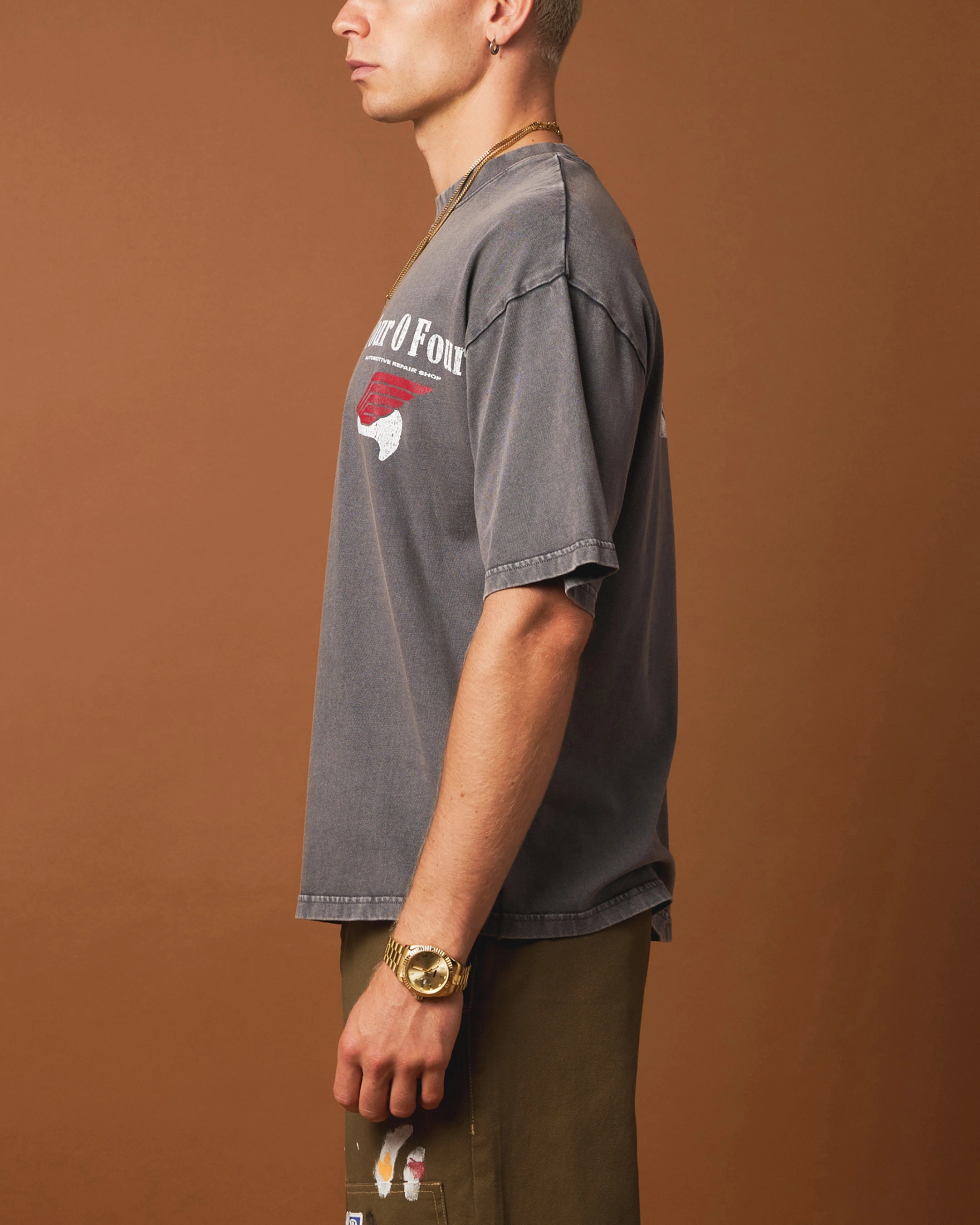 404 Smoke House Vintage T-Shirt Vintage Charcoal