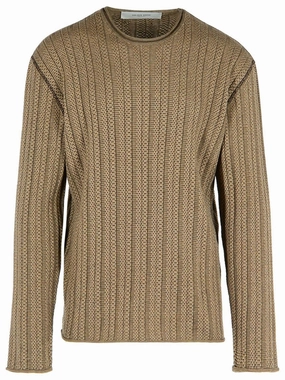 'Norton' Brown Cotton Sweater