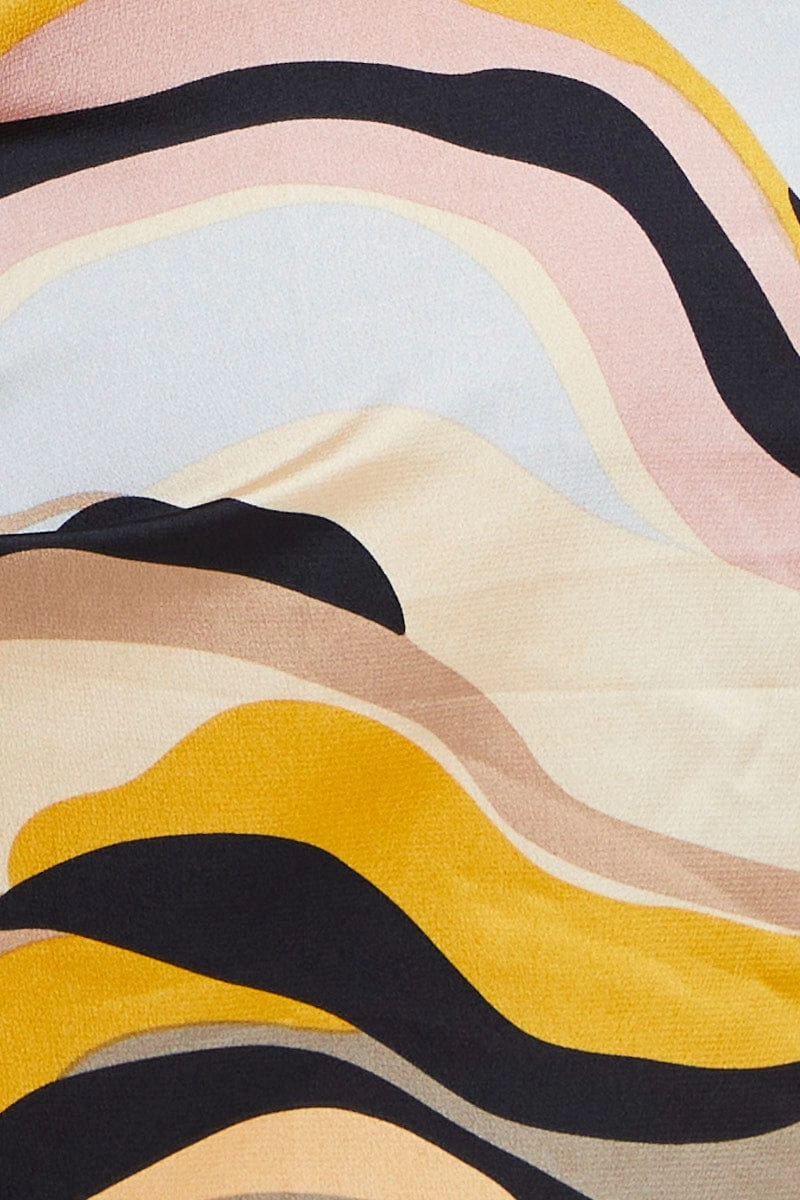 Abstract Print A Line Dress Mini