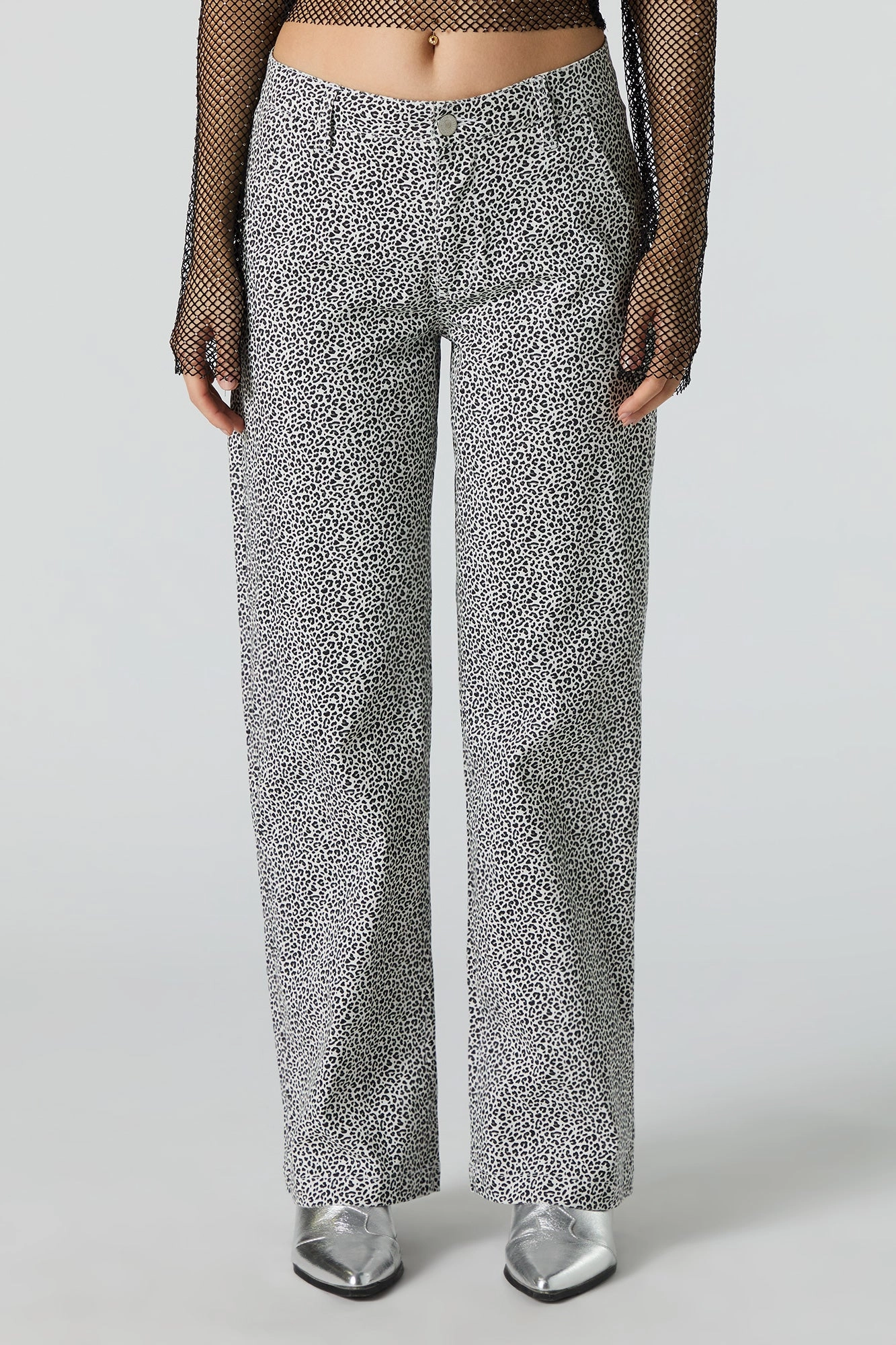 Animal Print Straight Leg Pant