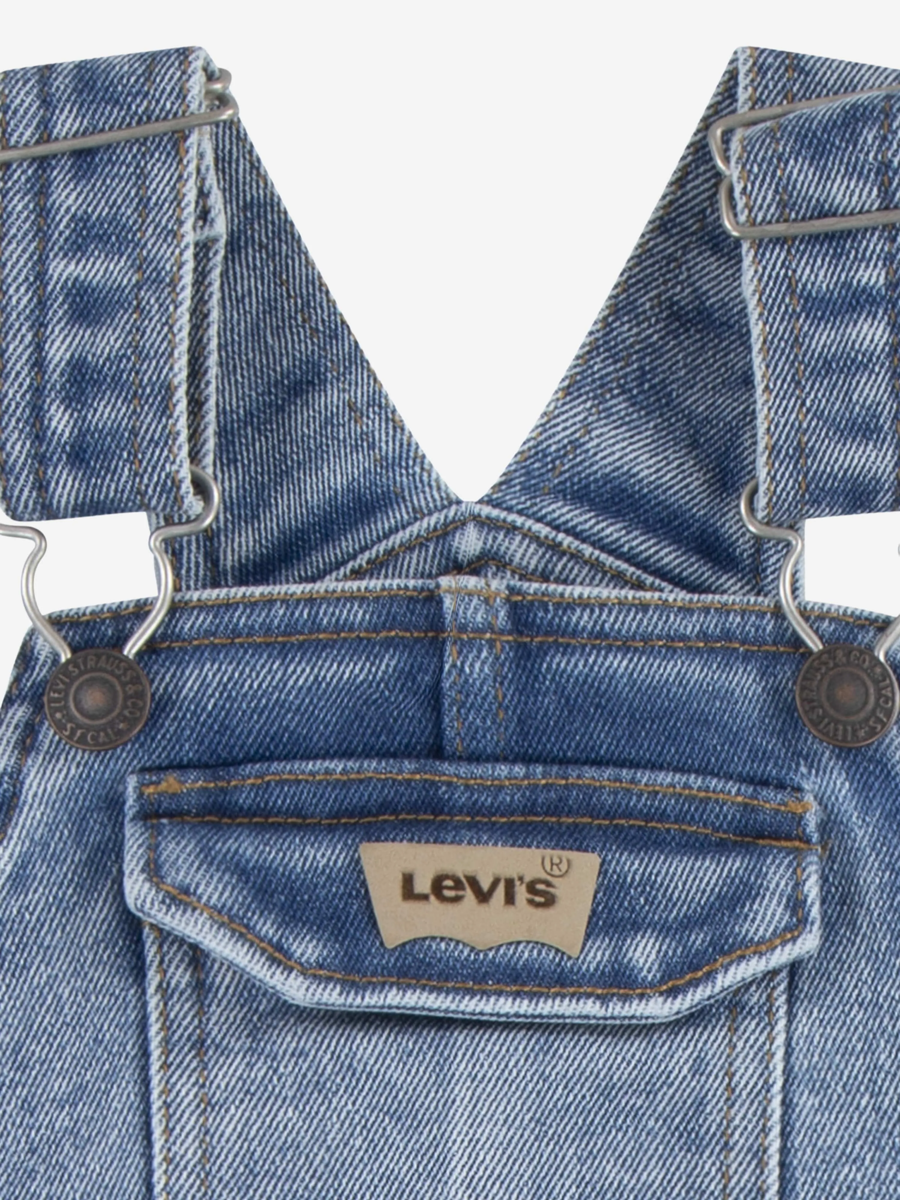 Baby Boys Loose Fit Cargo Dungarees in Blue