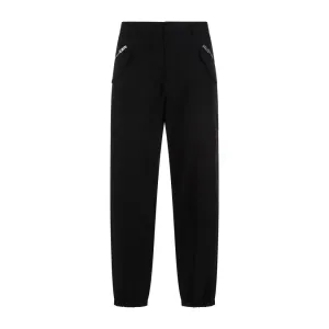 Black Cotton Cargo Trousers