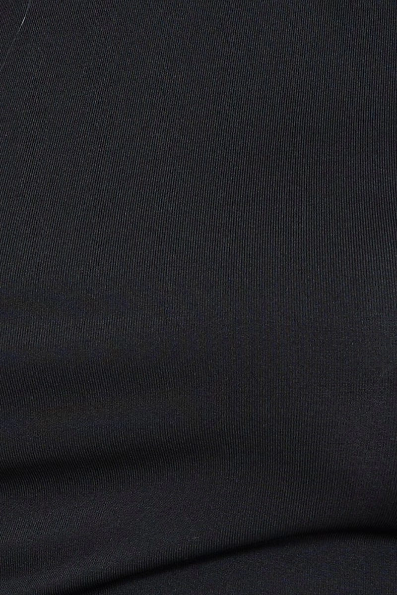 Black Basic Top Halter Neck