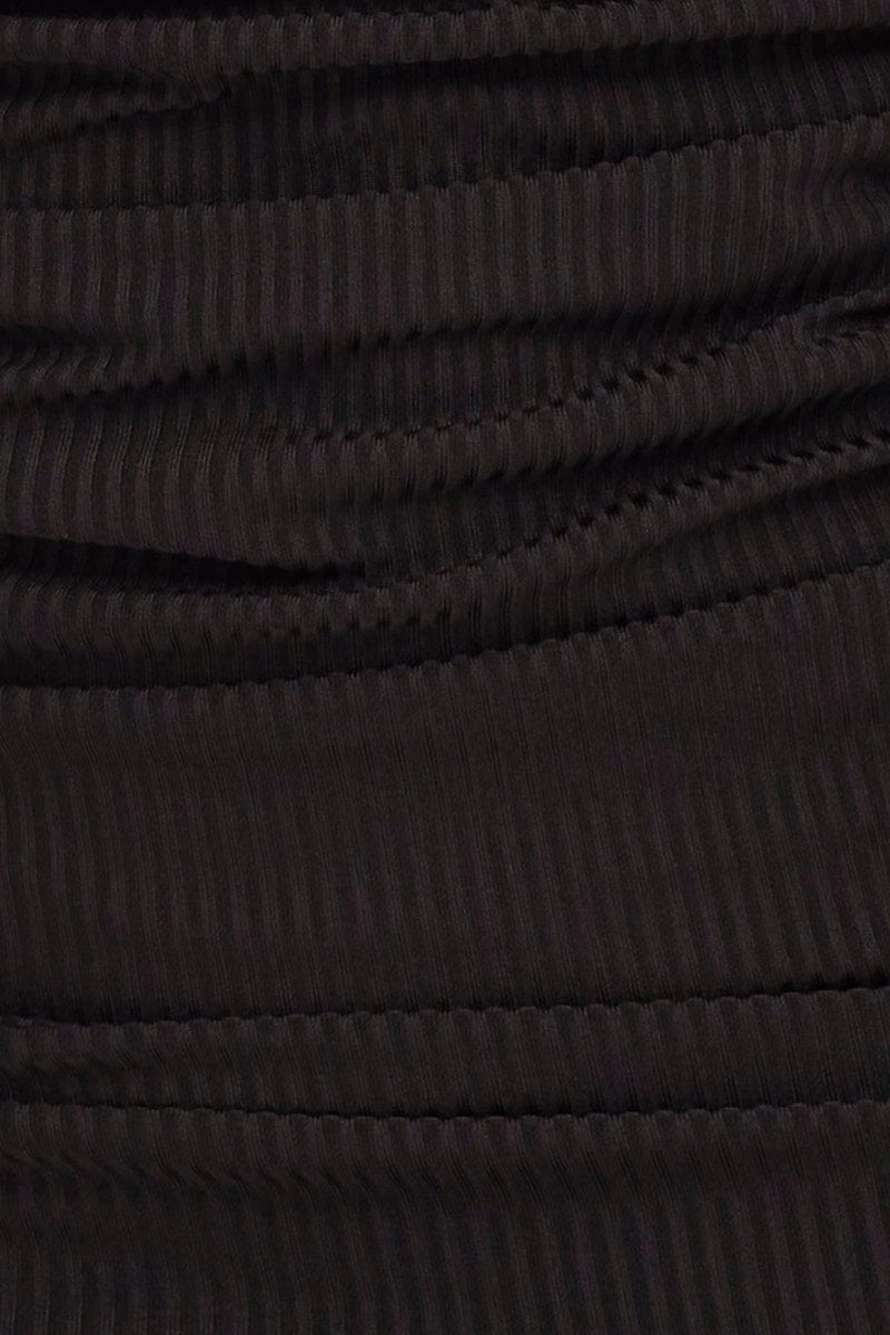 Black Bodycon Dress One Shoulder Mini