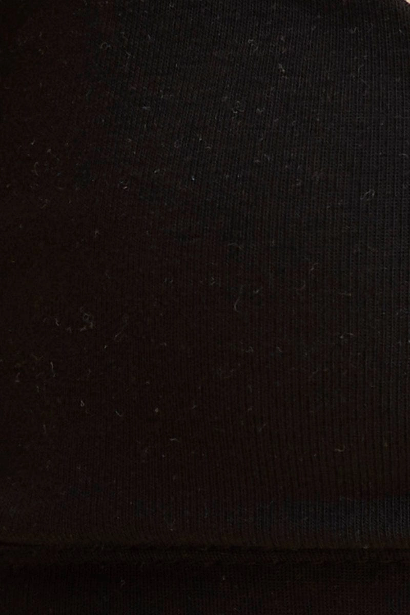 Black Cotton Bralette Cotton Stretch Scoop Neck