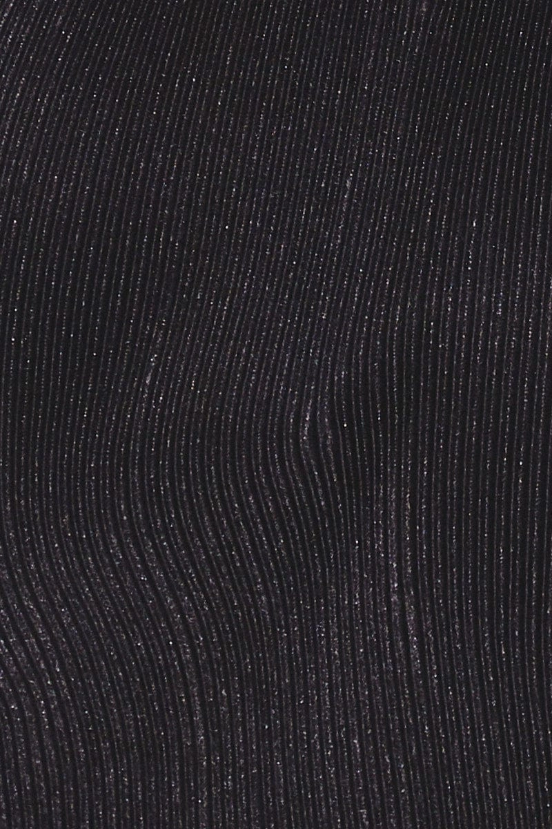 Black Plisse Mini Skirt