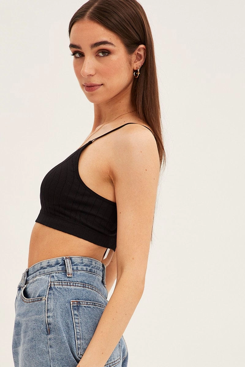 Black Top Sleeveless Seamless