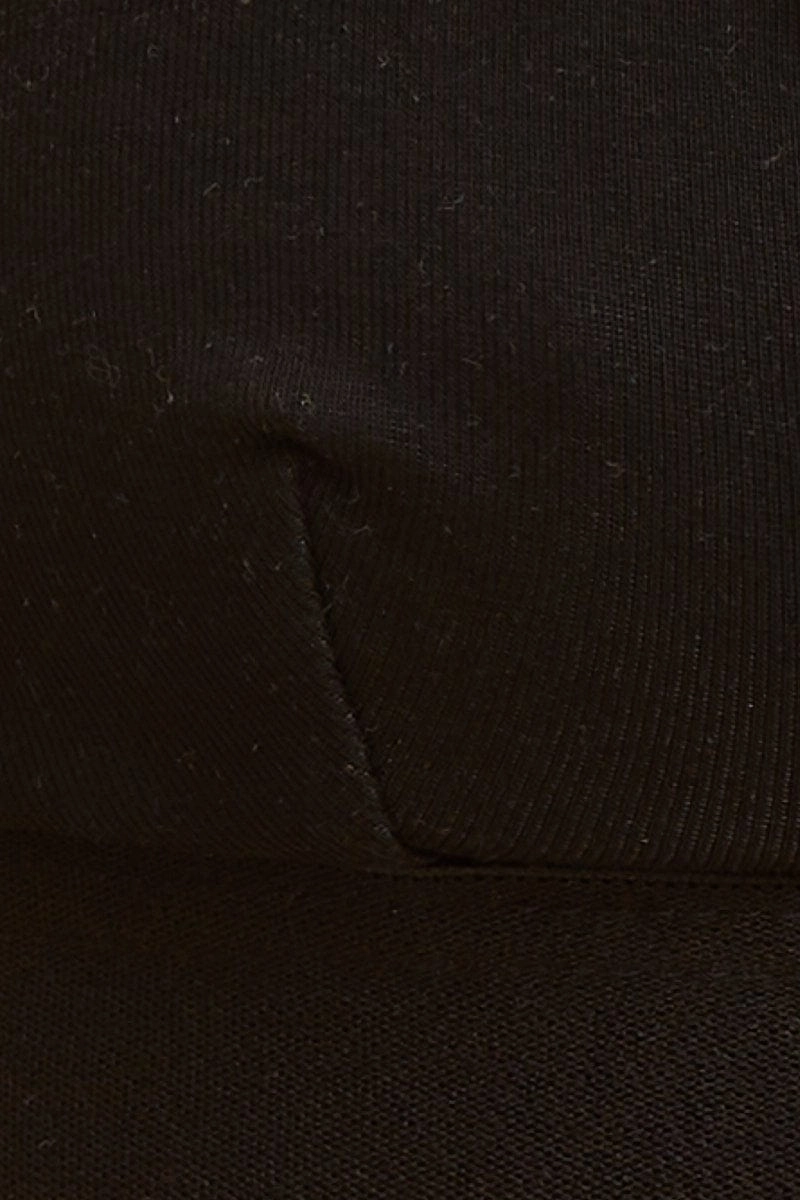 Black Triangle Bralette Cotton Stretch