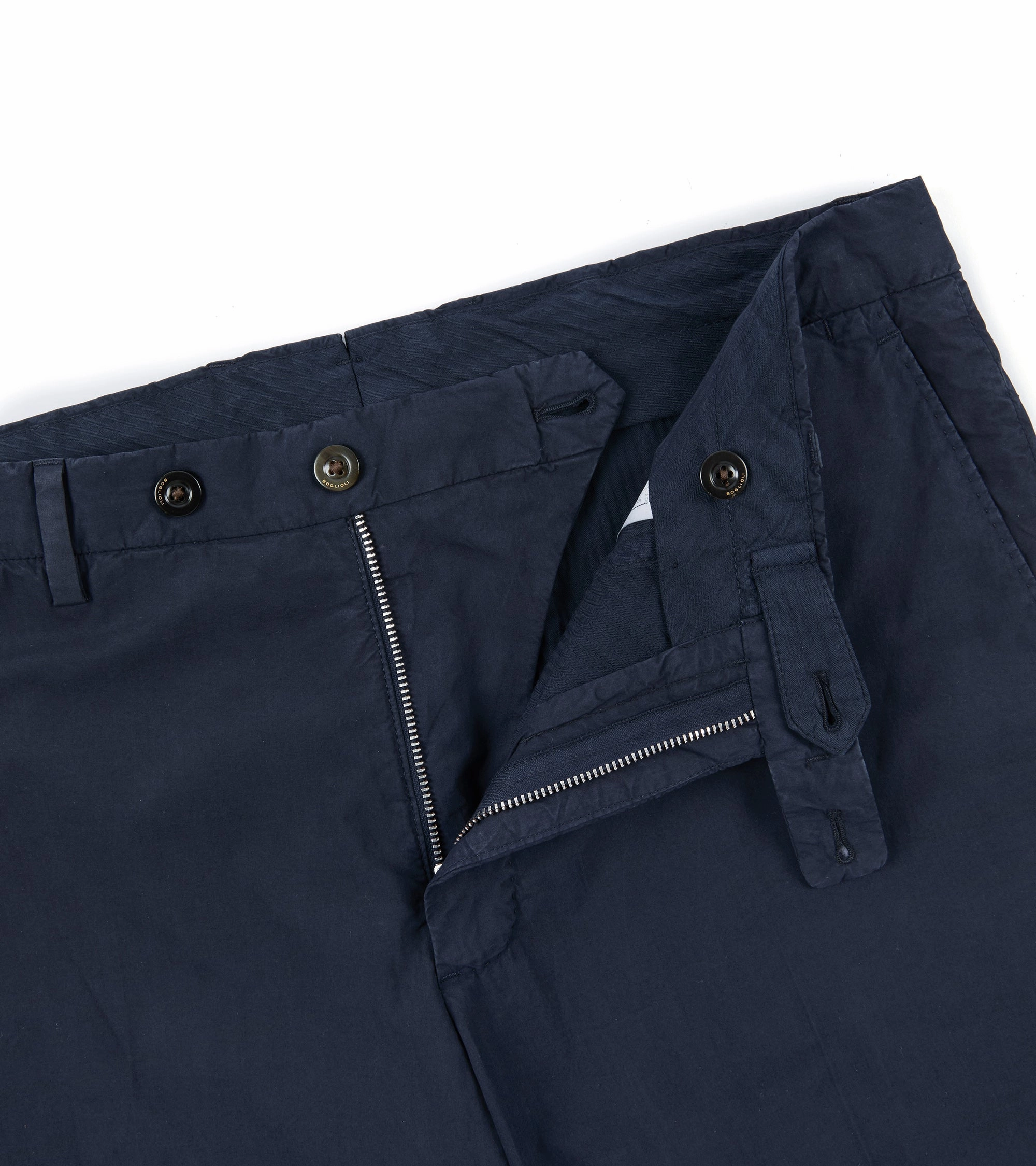 Boglioli Paper Cotton Trousers: Navy
