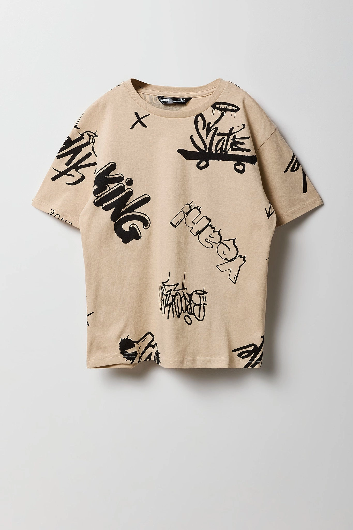 Boys Graffiti Printed Graphic T-Shirt