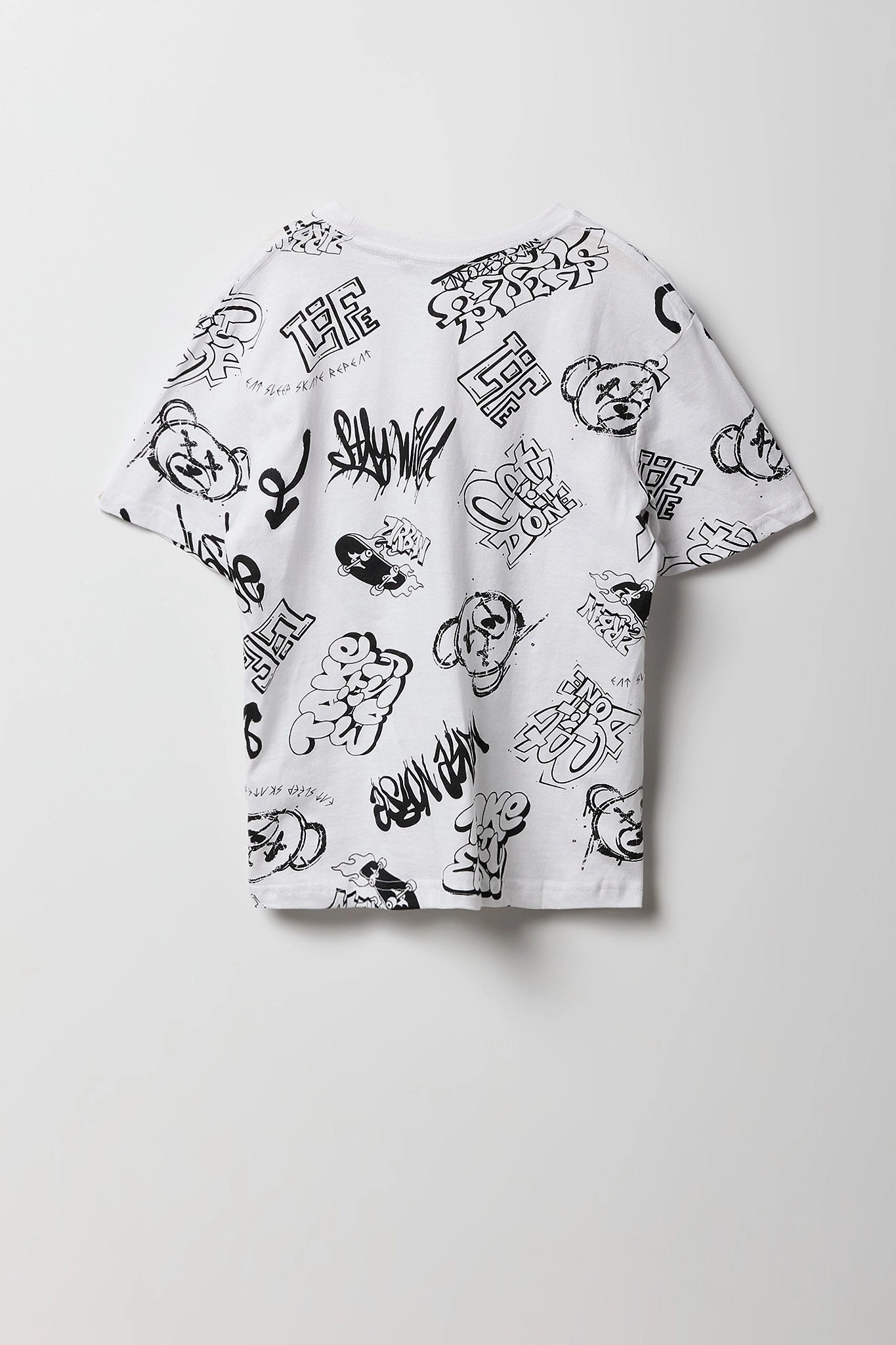 Boys Graffiti Printed Graphic T-Shirt
