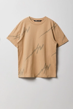 Boys Squiggle Printed T-Shirt