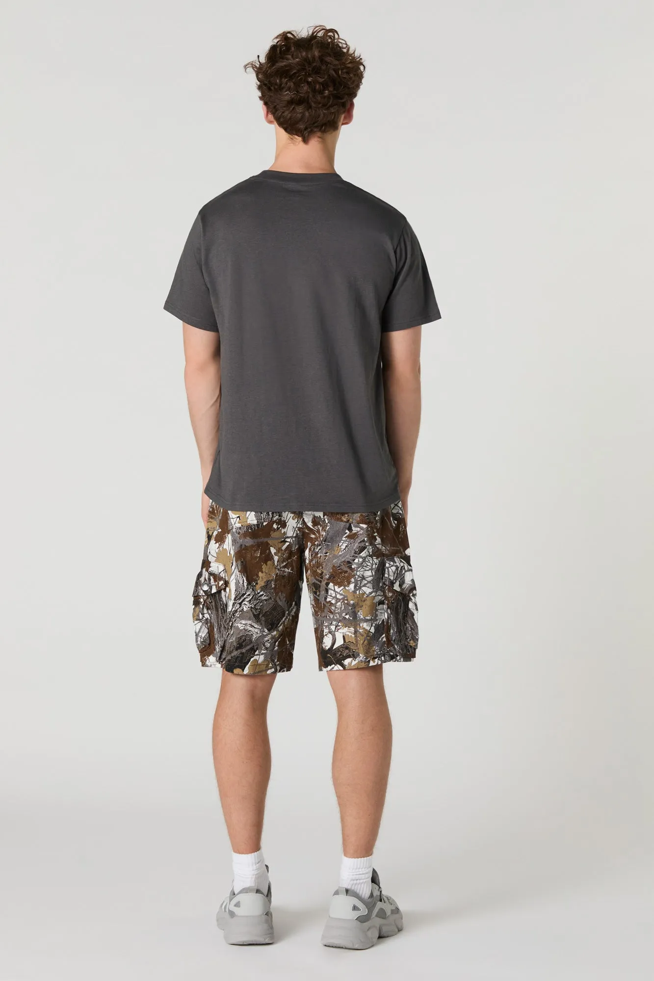 Buttoned Multi-Cargo Pocket Short
