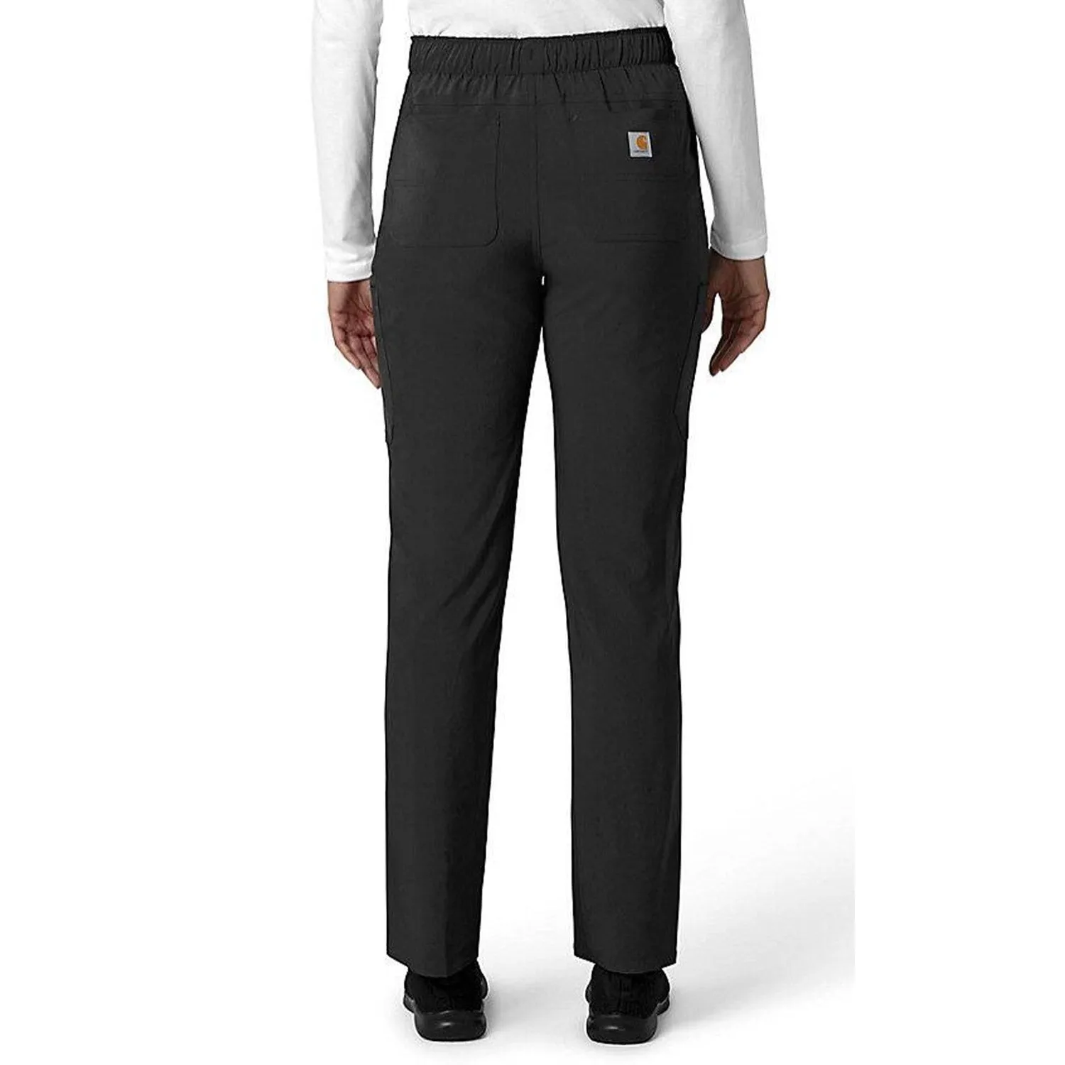 Carhartt Women's Force Cross Flex 7-Pocket Cargo Scrub Pant_Black