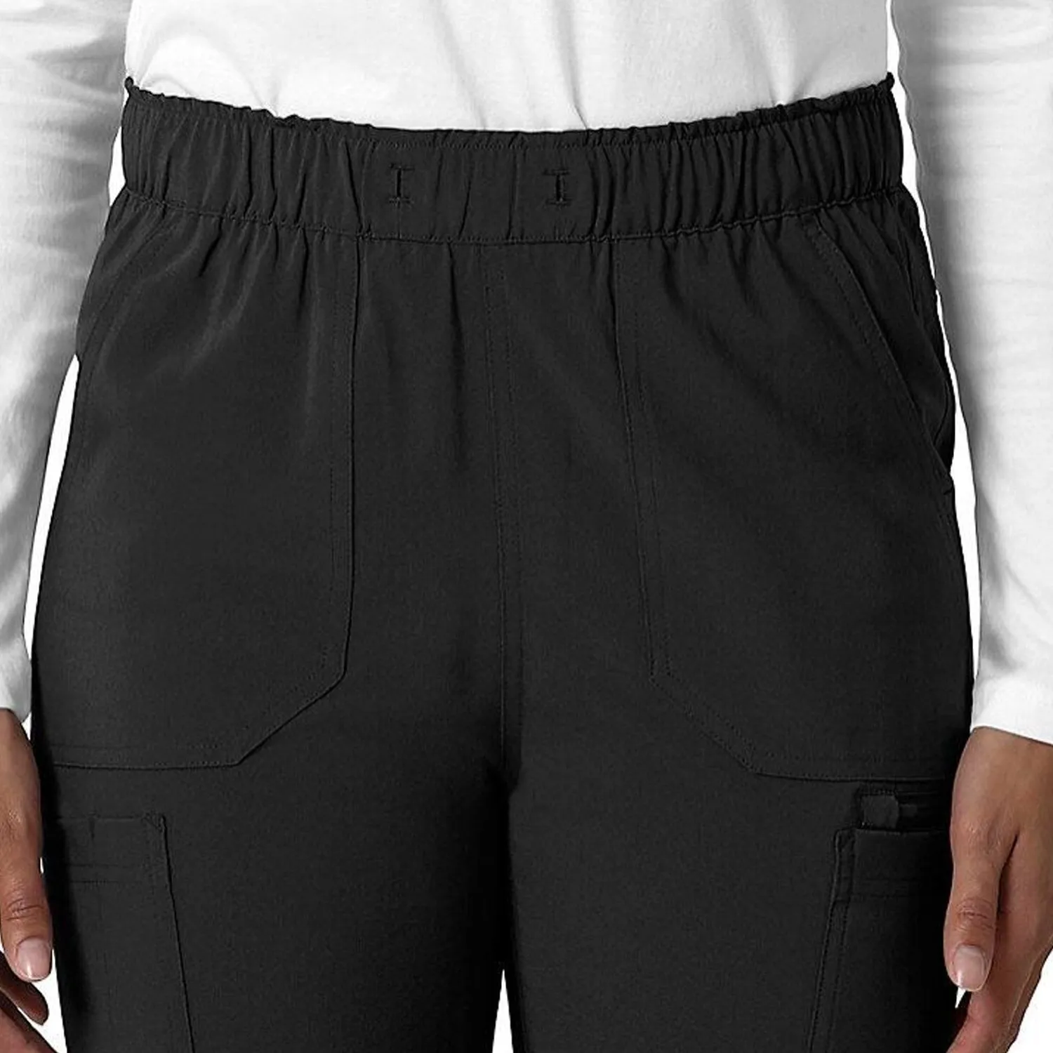 Carhartt Women's Force Cross Flex 7-Pocket Cargo Scrub Pant_Black