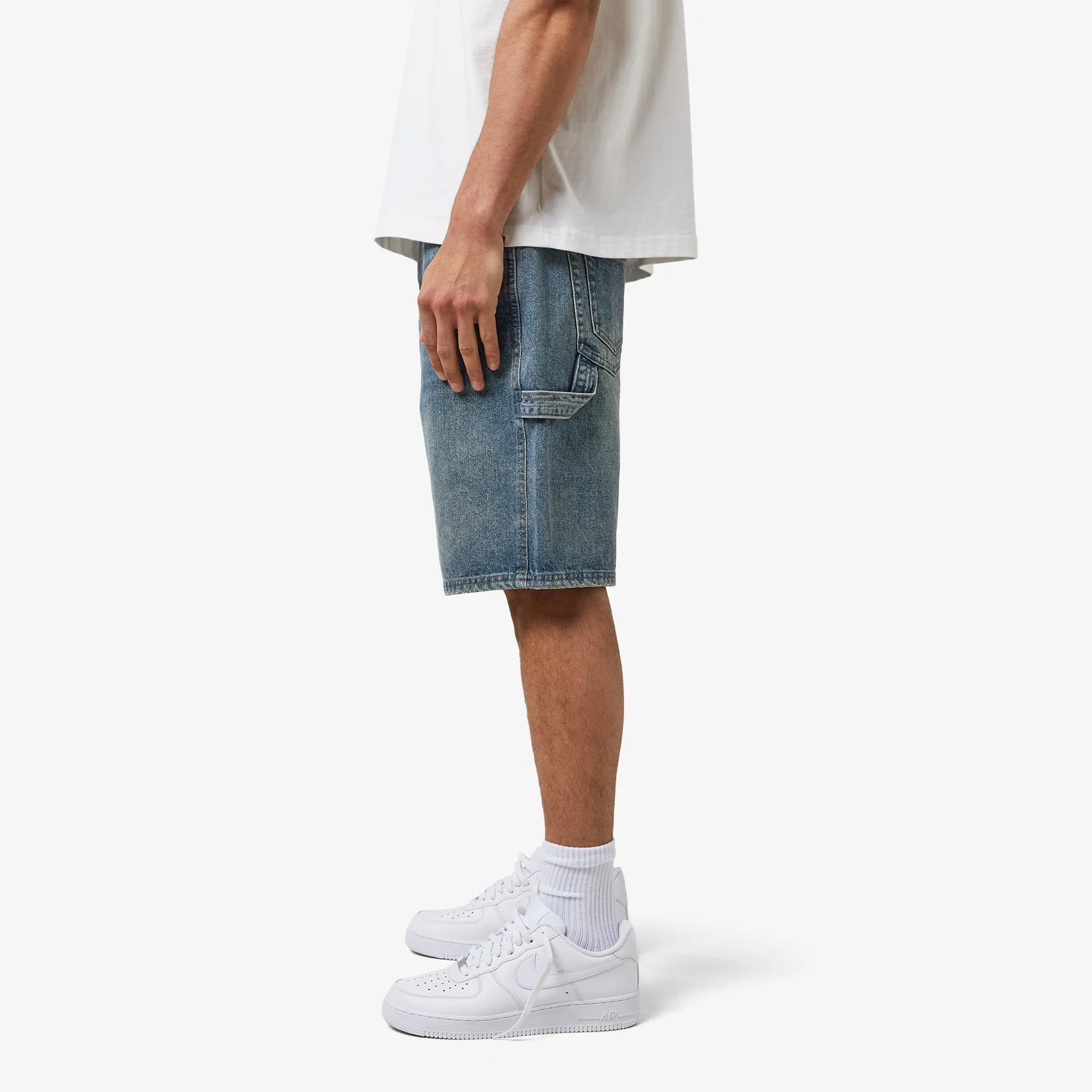 Carpenter Short | Mid Blue Wash