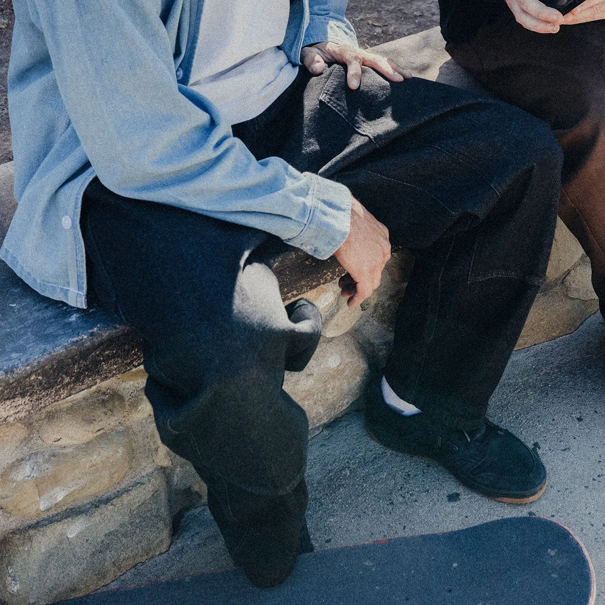 CCS 4x4 Reinforced Baggy Taper Denim Jeans - Black