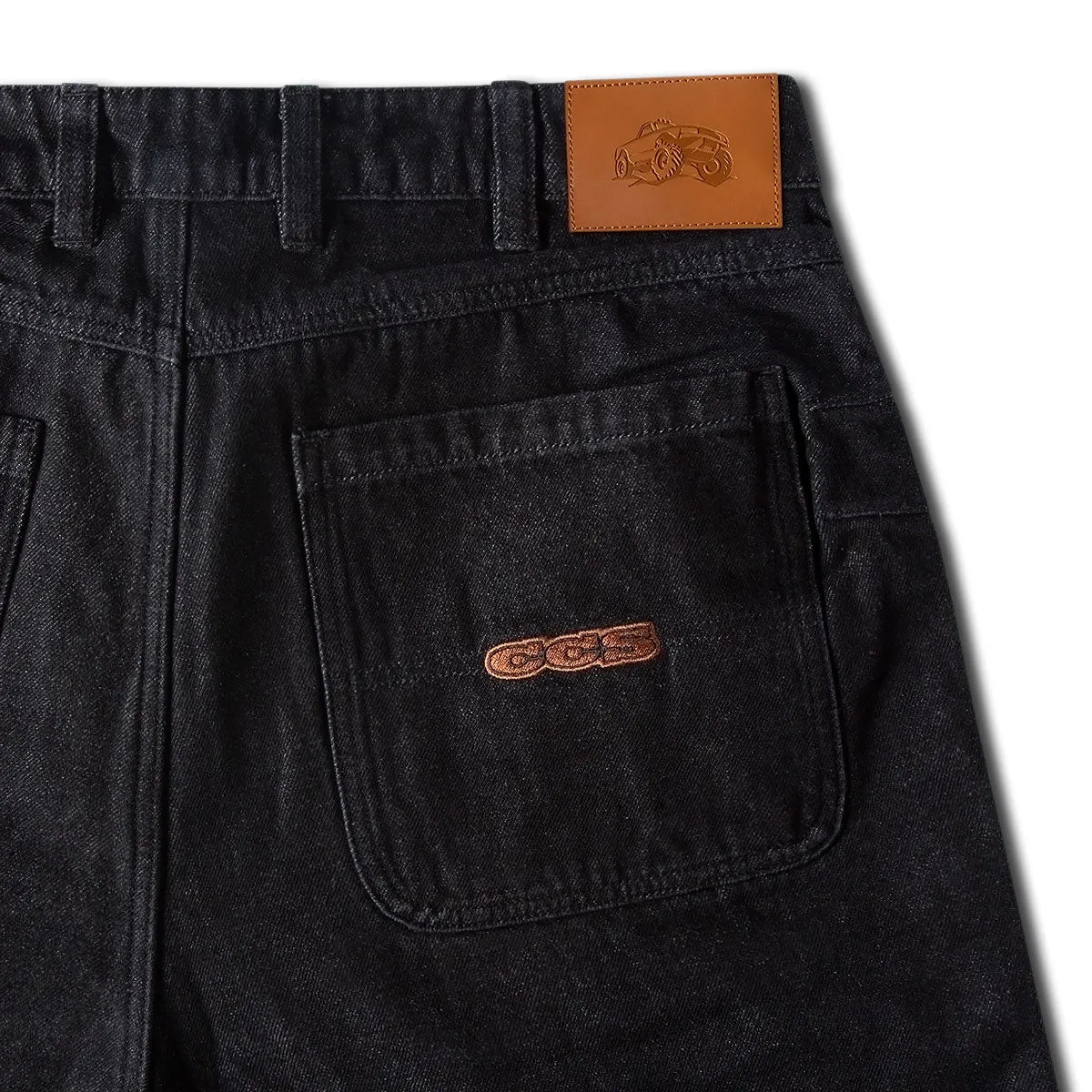 CCS 4x4 Reinforced Baggy Taper Denim Jeans - Black