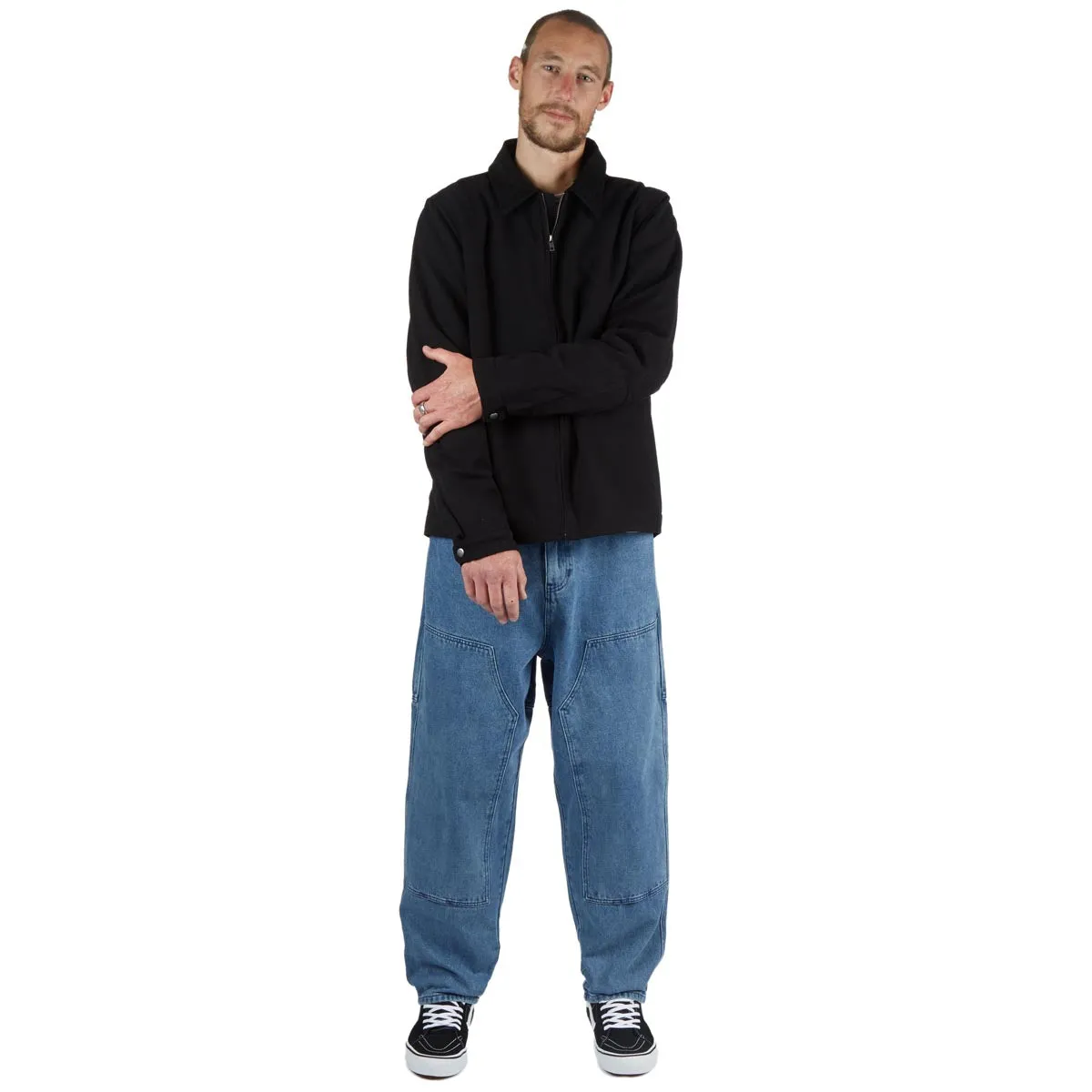 CCS 4x4 Reinforced Baggy Taper Denim Jeans - Medium Wash