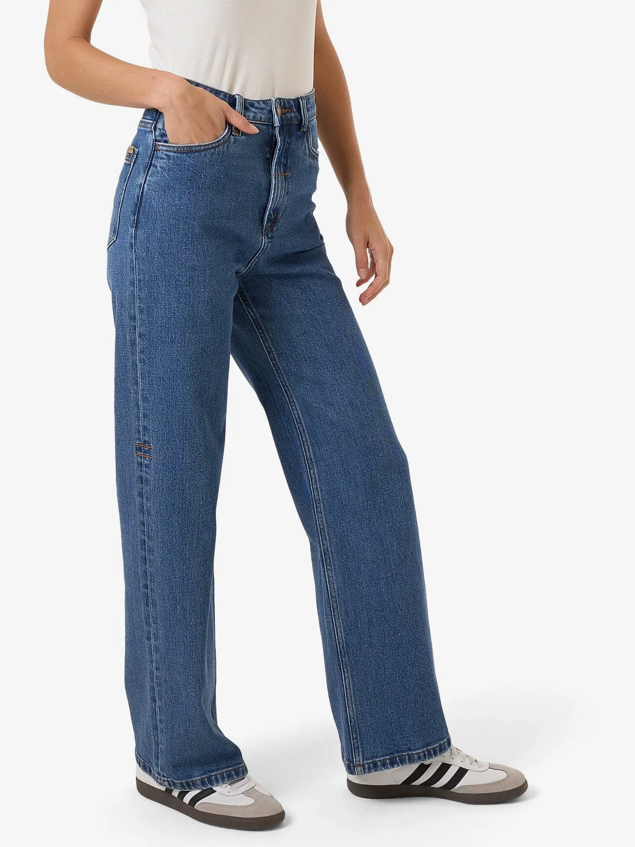Cherry High Rise Stretch Jean - Double Rinsed Blues