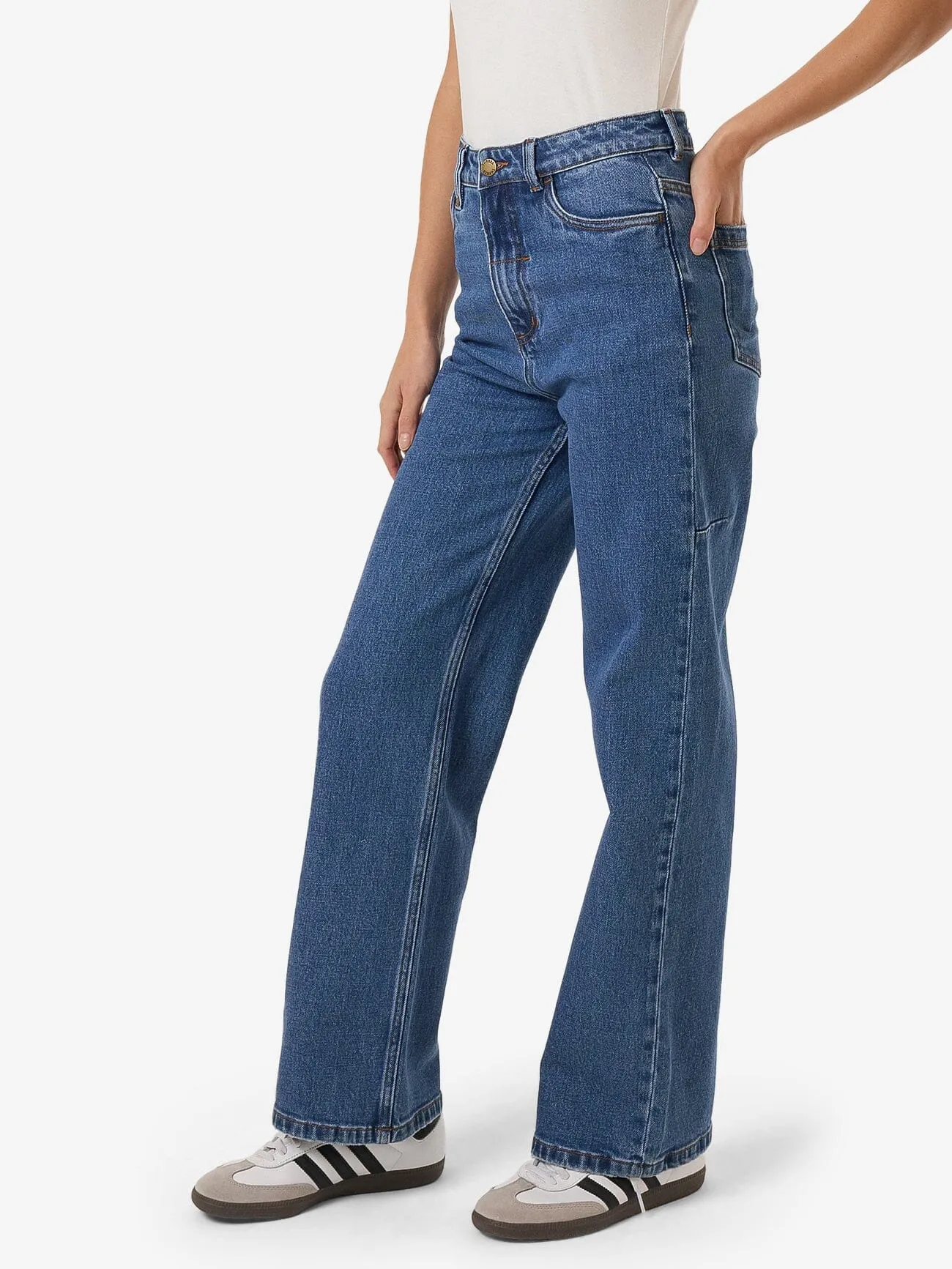 Cherry High Rise Stretch Jean - Double Rinsed Blues