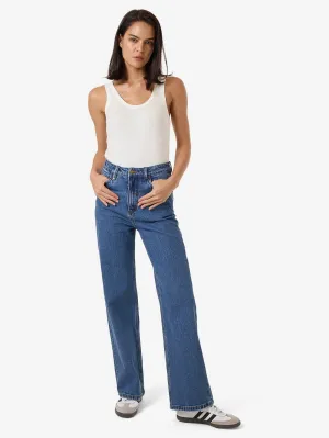 Cherry High Rise Stretch Jean - Double Rinsed Blues