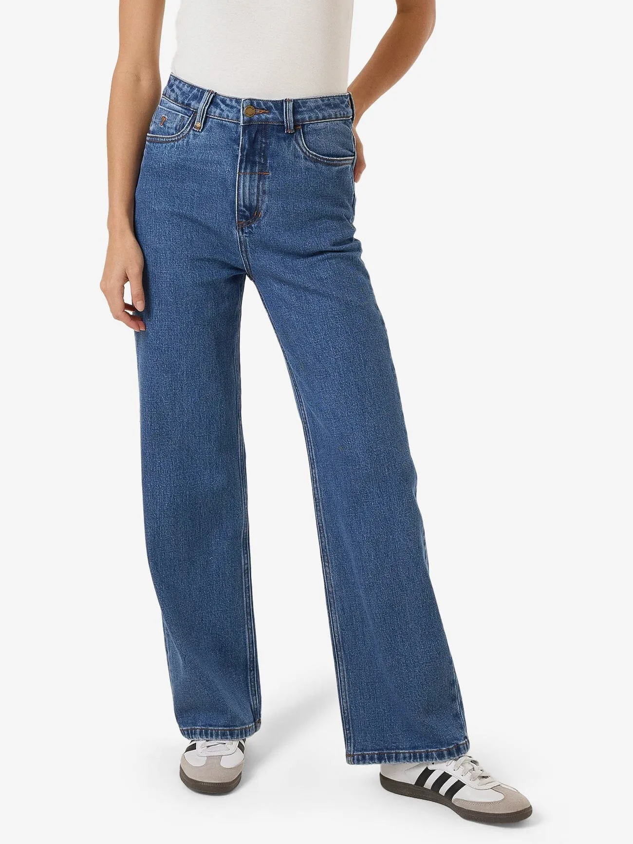 Cherry High Rise Stretch Jean - Double Rinsed Blues