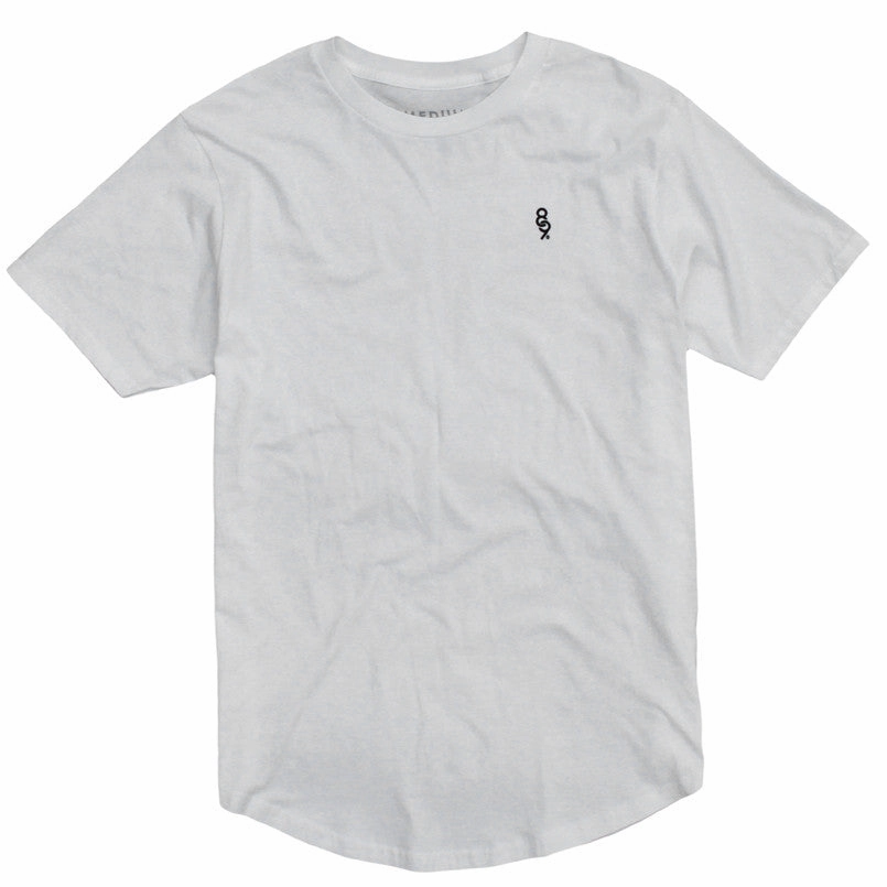 Curved Hem Mini Keys Shirt White