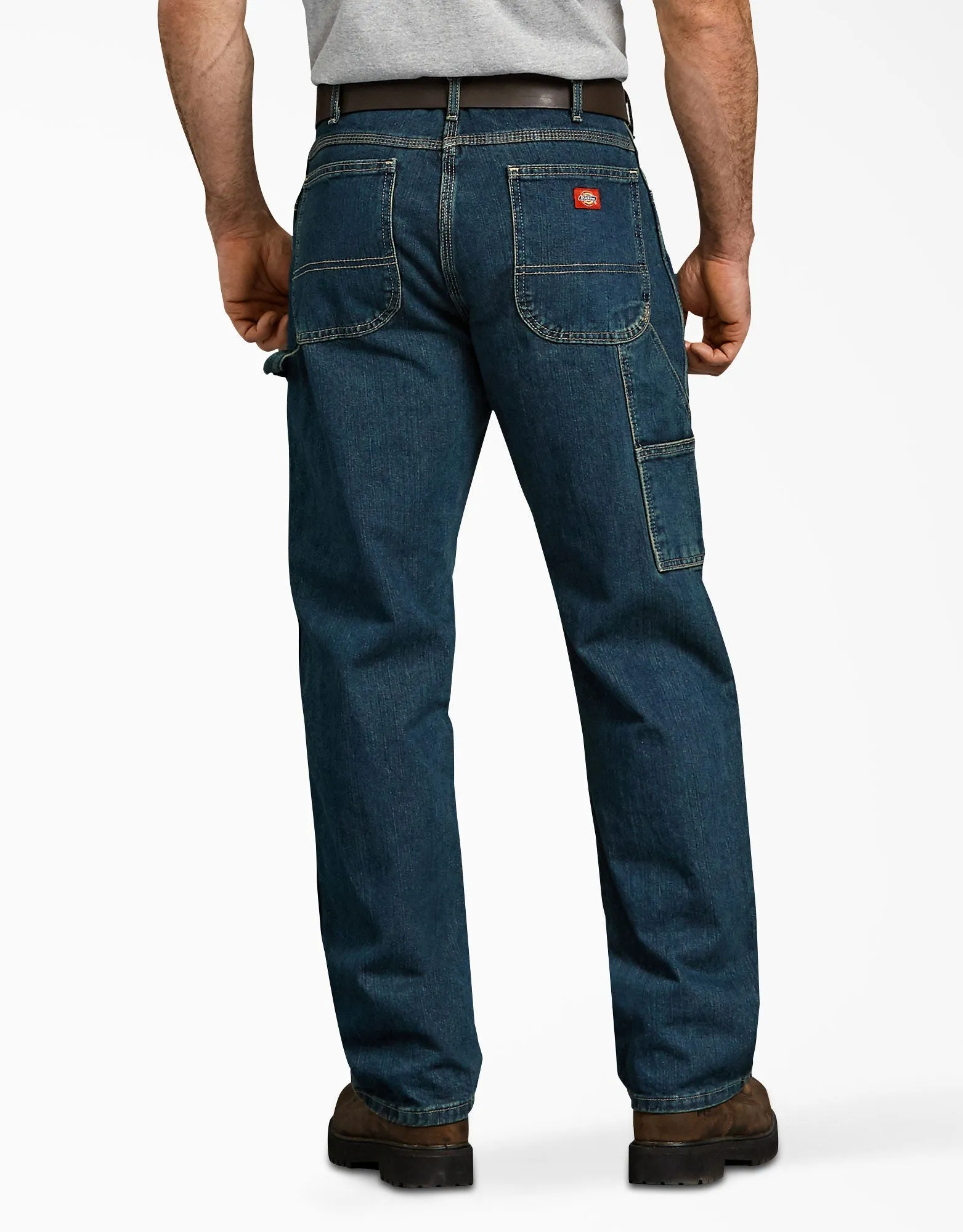 Dickies Men's Relaxed Fit Carpenter Denim Jean_Tinted Heritage Khaki