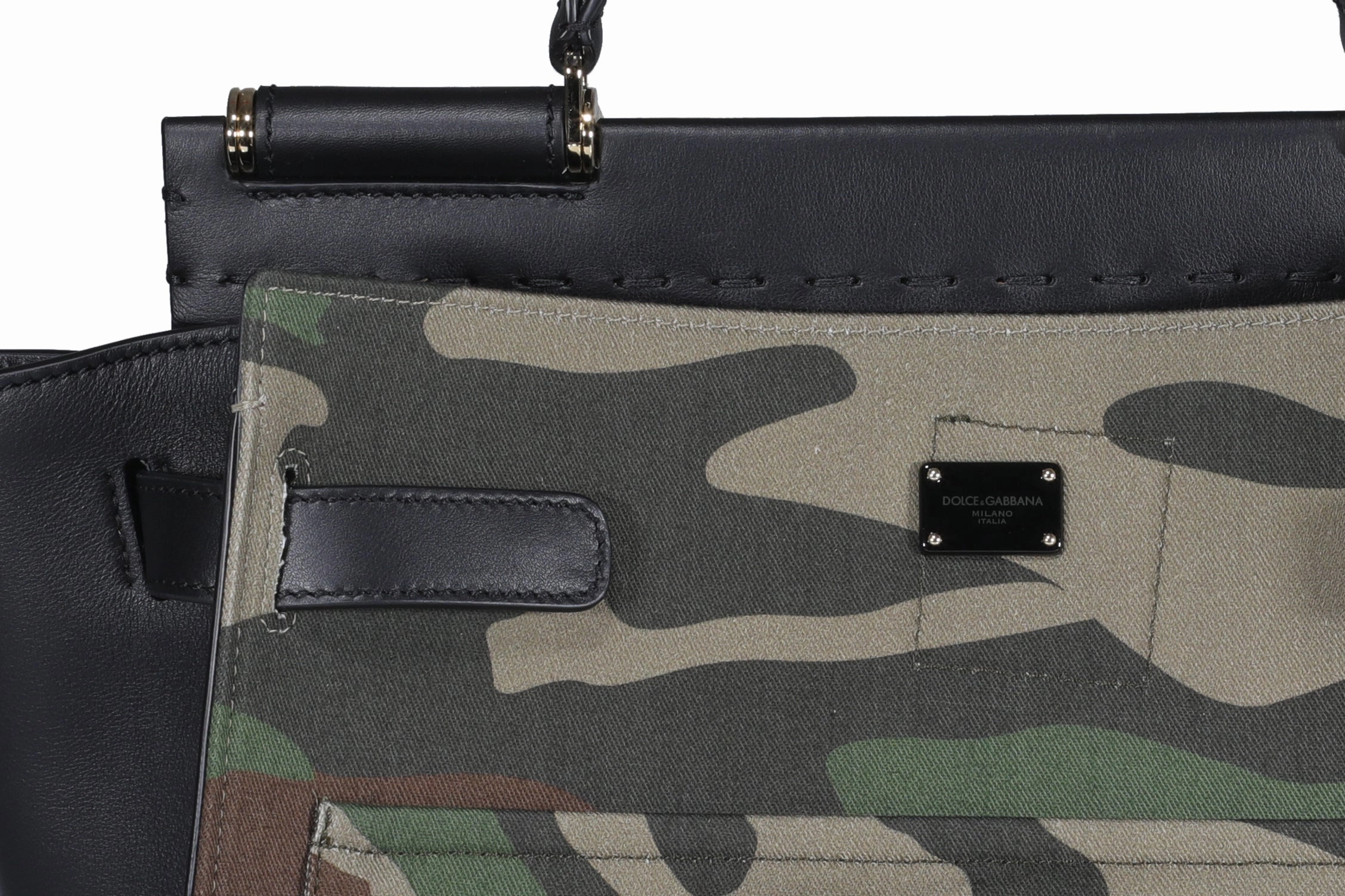 Dolce & Gabbana Sicily 62 Camouflage Patchwork Tote Bag