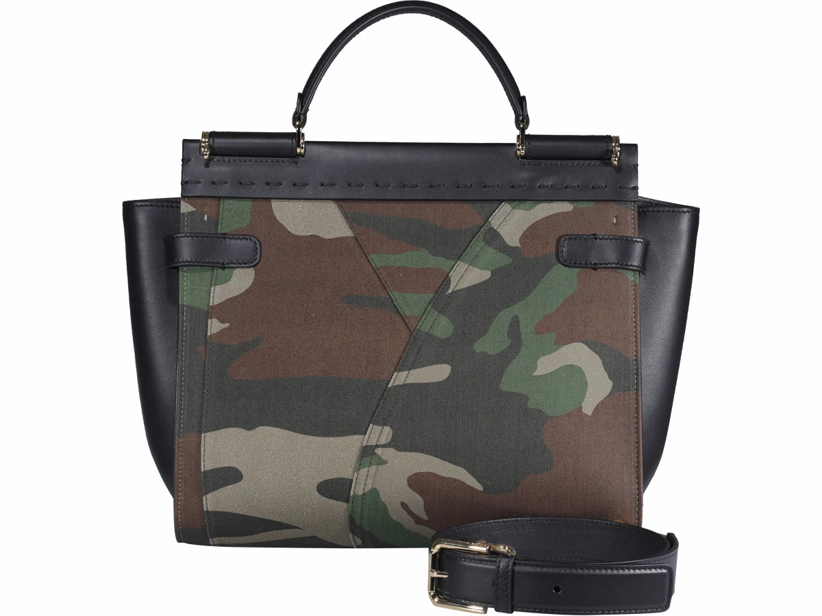Dolce & Gabbana Sicily 62 Camouflage Patchwork Tote Bag