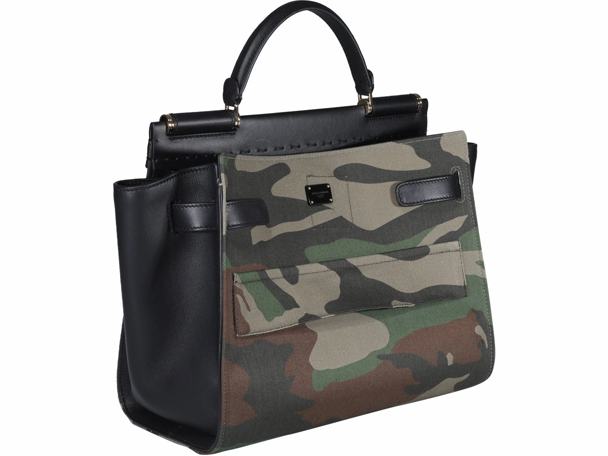 Dolce & Gabbana Sicily 62 Camouflage Patchwork Tote Bag