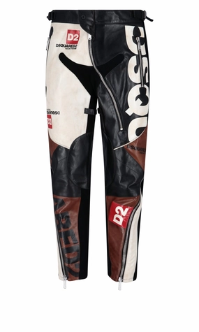 Dsquared2 Patchwork Leather Pants