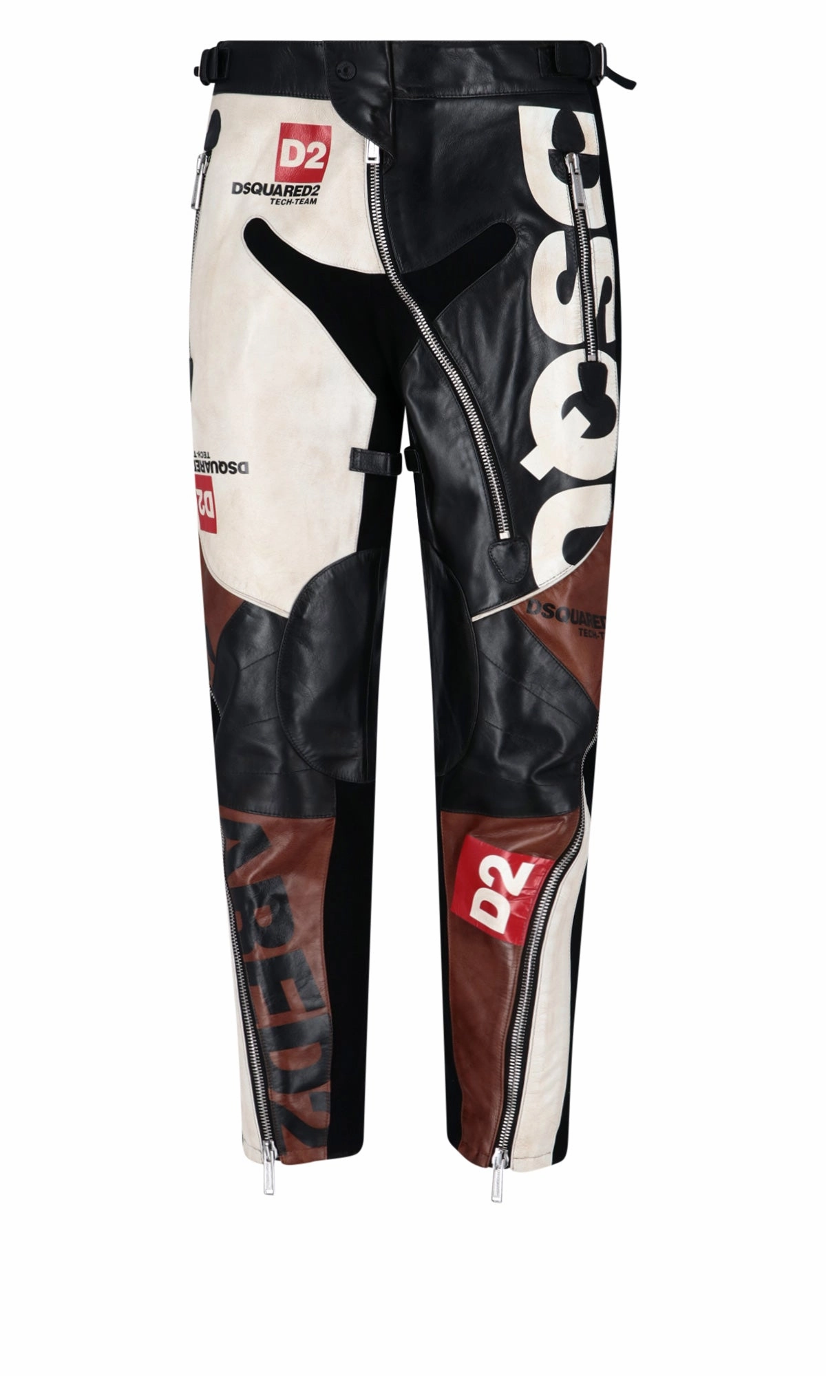 Dsquared2 Patchwork Leather Pants