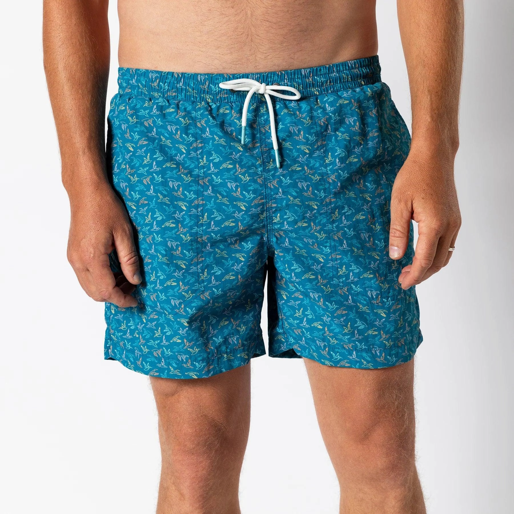 Duck Head 6" Sailport Printed Swim Short - Sail Blue