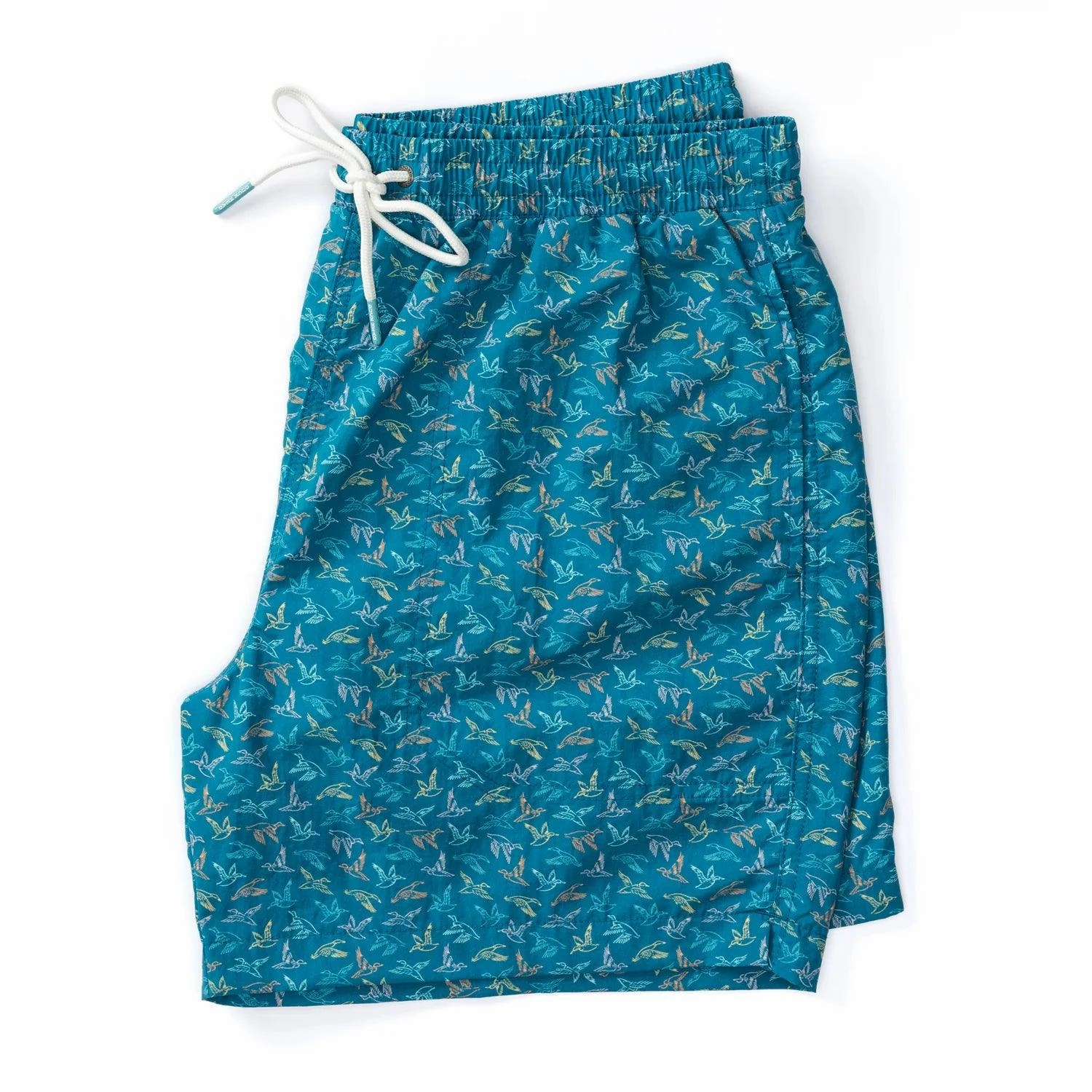 Duck Head 6" Sailport Printed Swim Short - Sail Blue