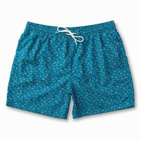 Duck Head 6" Sailport Printed Swim Short - Sail Blue