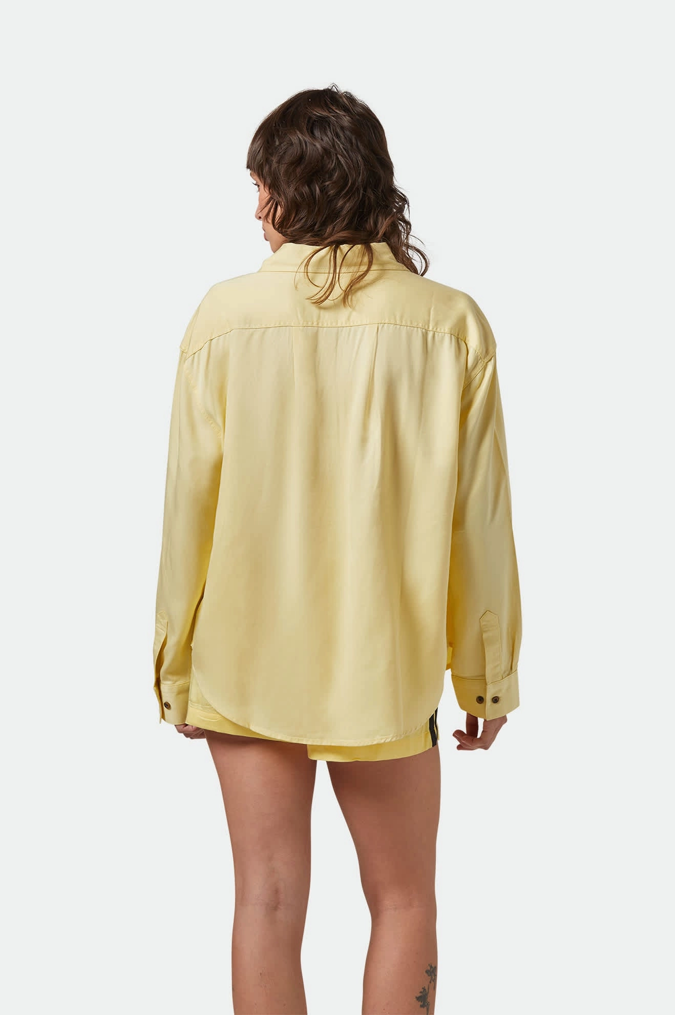 East Side Boxy L/S Button Down - Panna Cotta
