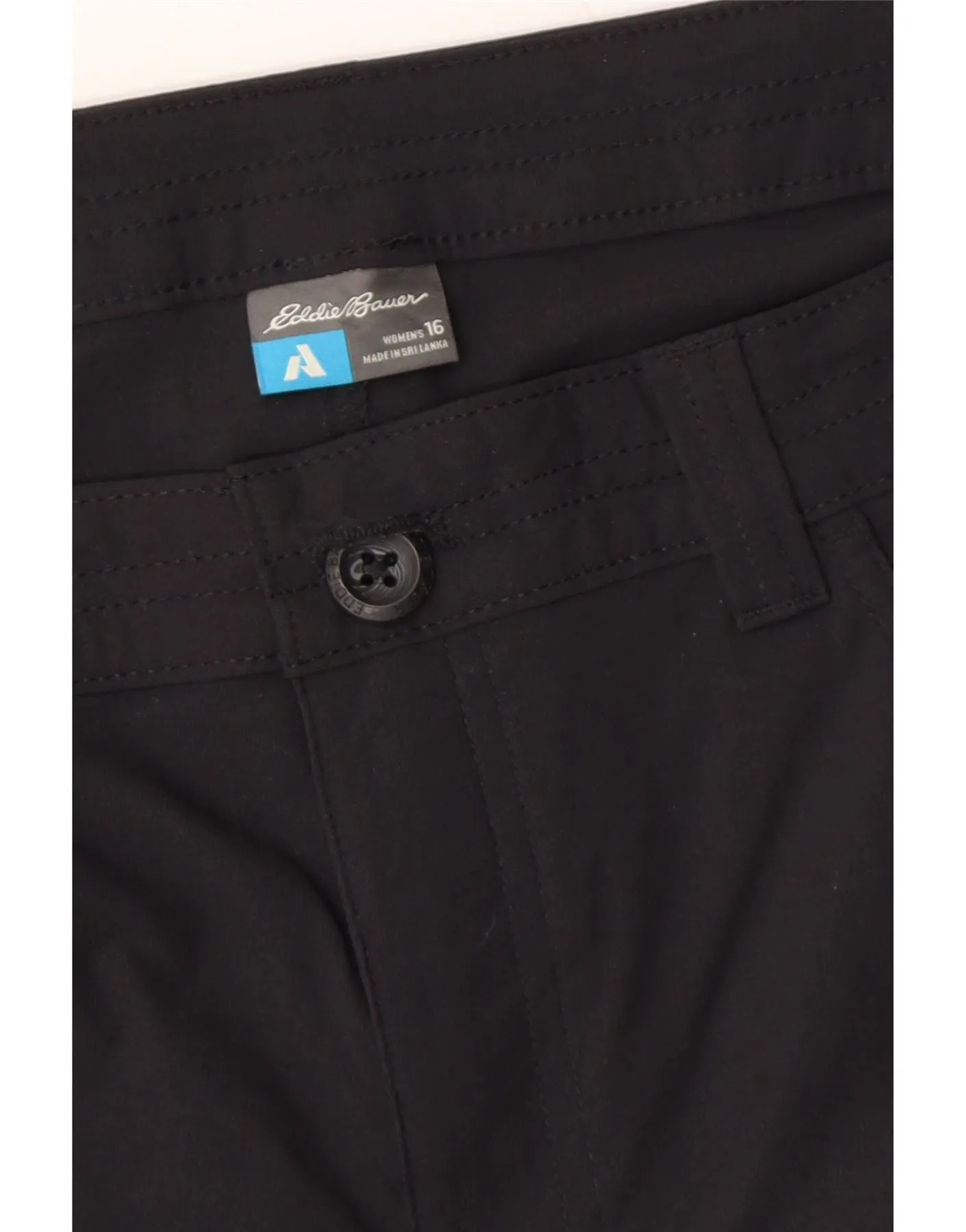 EDDIE BAUER Womens High Waist Cargo Trousers US 16 2XL W34 L32 Navy Blue