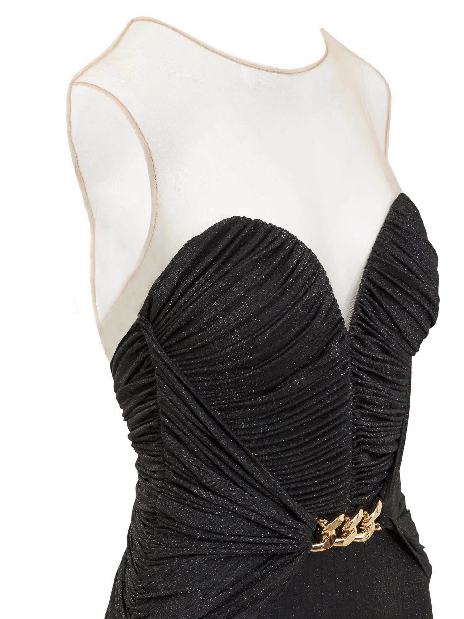 Elisabetta Franchi Sweetheart-Neck Slit Dress