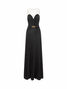 Elisabetta Franchi Sweetheart-Neck Slit Dress