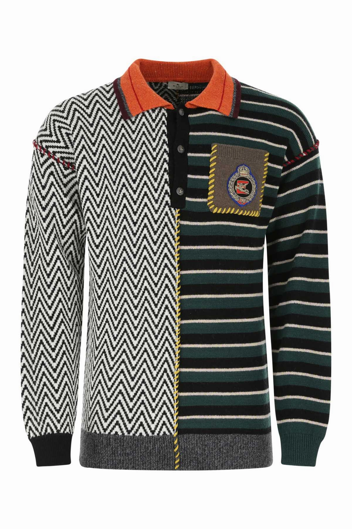Etro Patchwork Pocket Patch Knitted Jumper