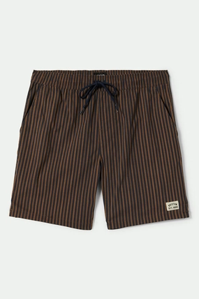 Everyday Stretch Hybrid Short 5.5" - Washed Navy/Sunbaked Herringbone