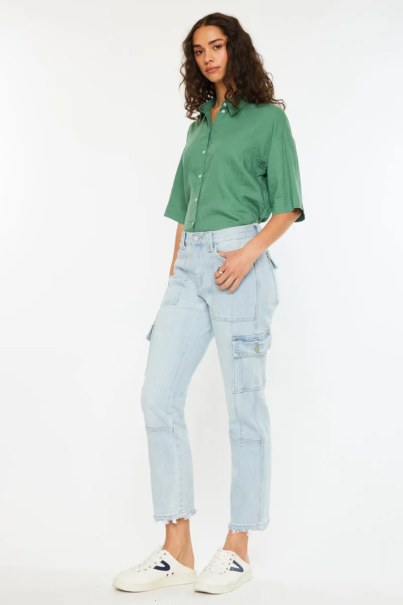 Felicity High Rise Slim Straight Leg Cargo Pants