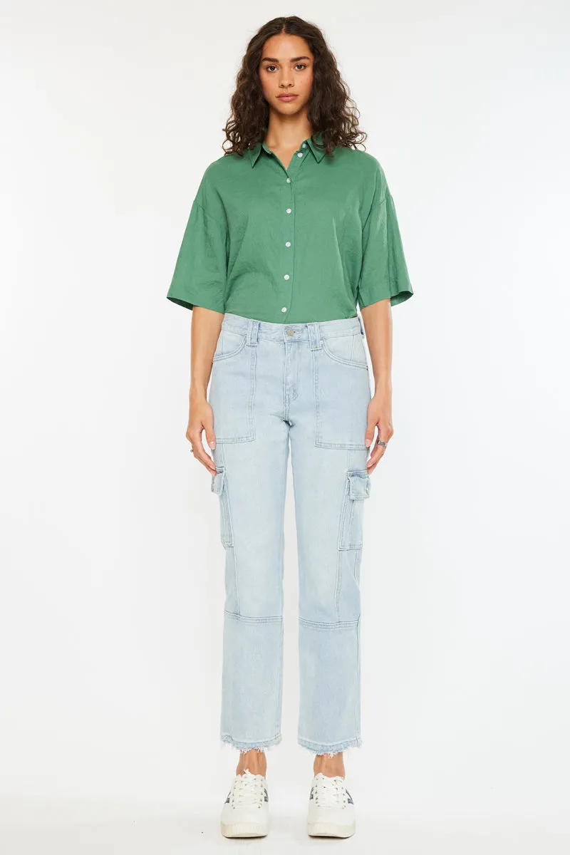 Felicity High Rise Slim Straight Leg Cargo Pants