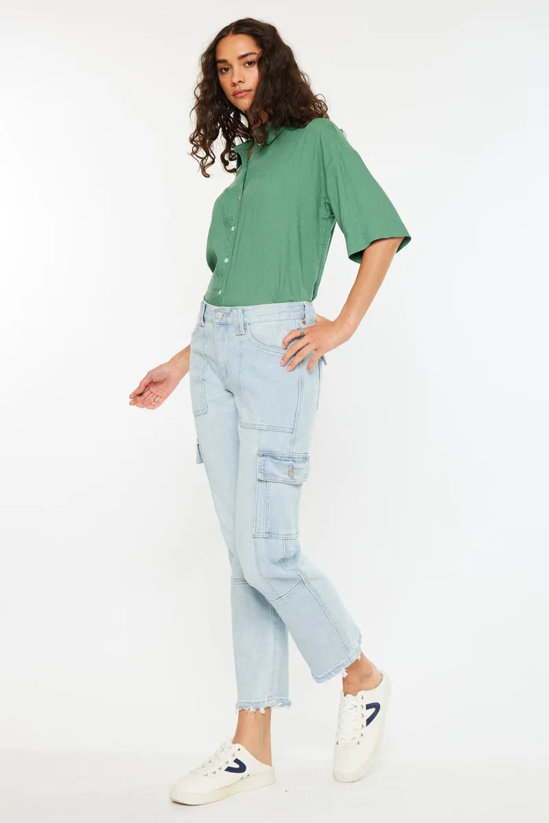 Felicity High Rise Slim Straight Leg Cargo Pants