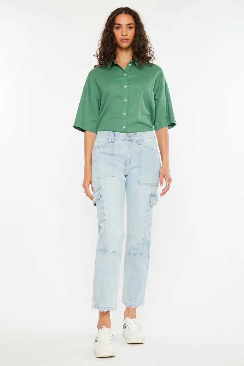 Felicity High Rise Slim Straight Leg Cargo Pants