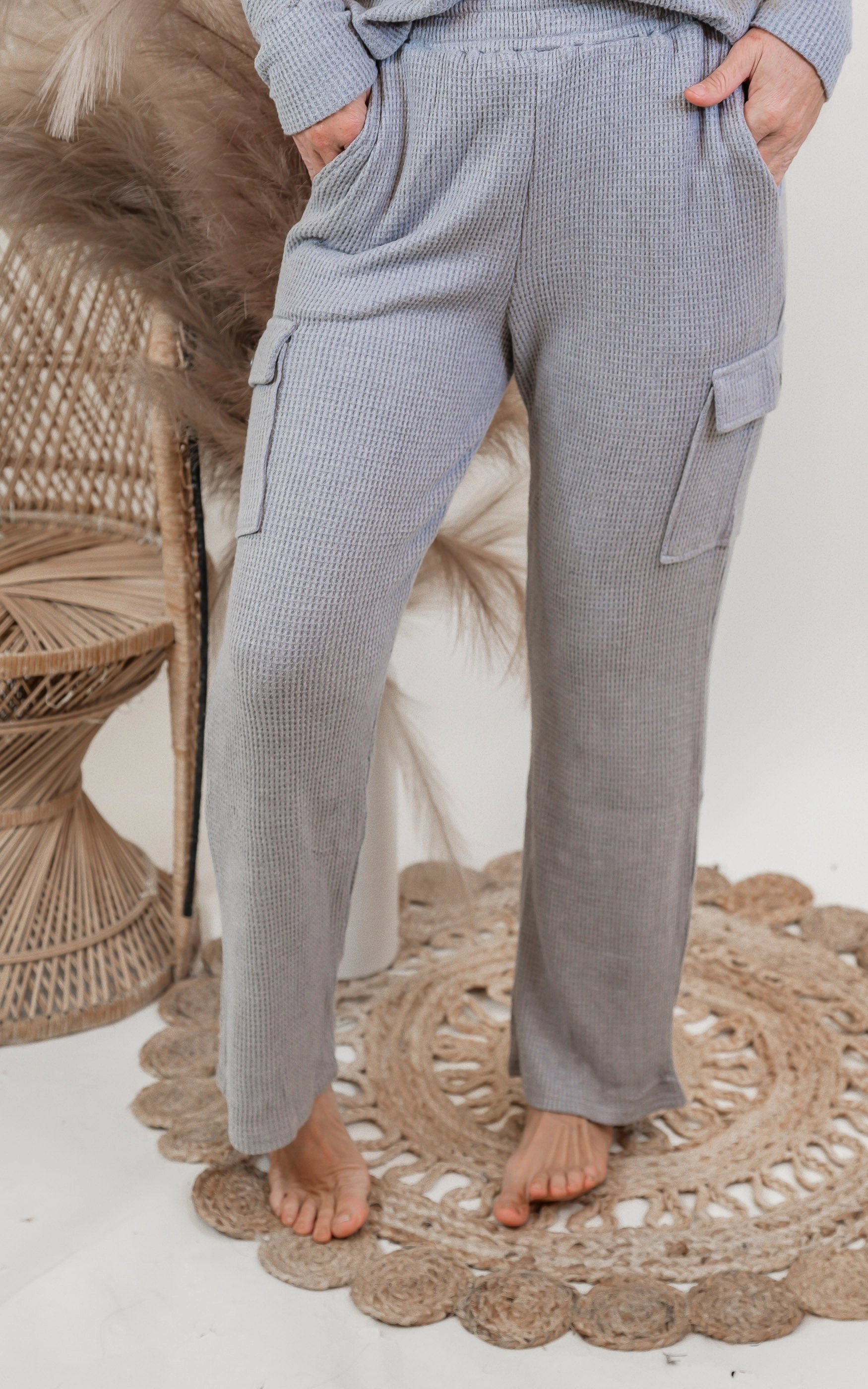 Get Ready to Lounge Grey 2 Piece Outfit Set - Final Sale