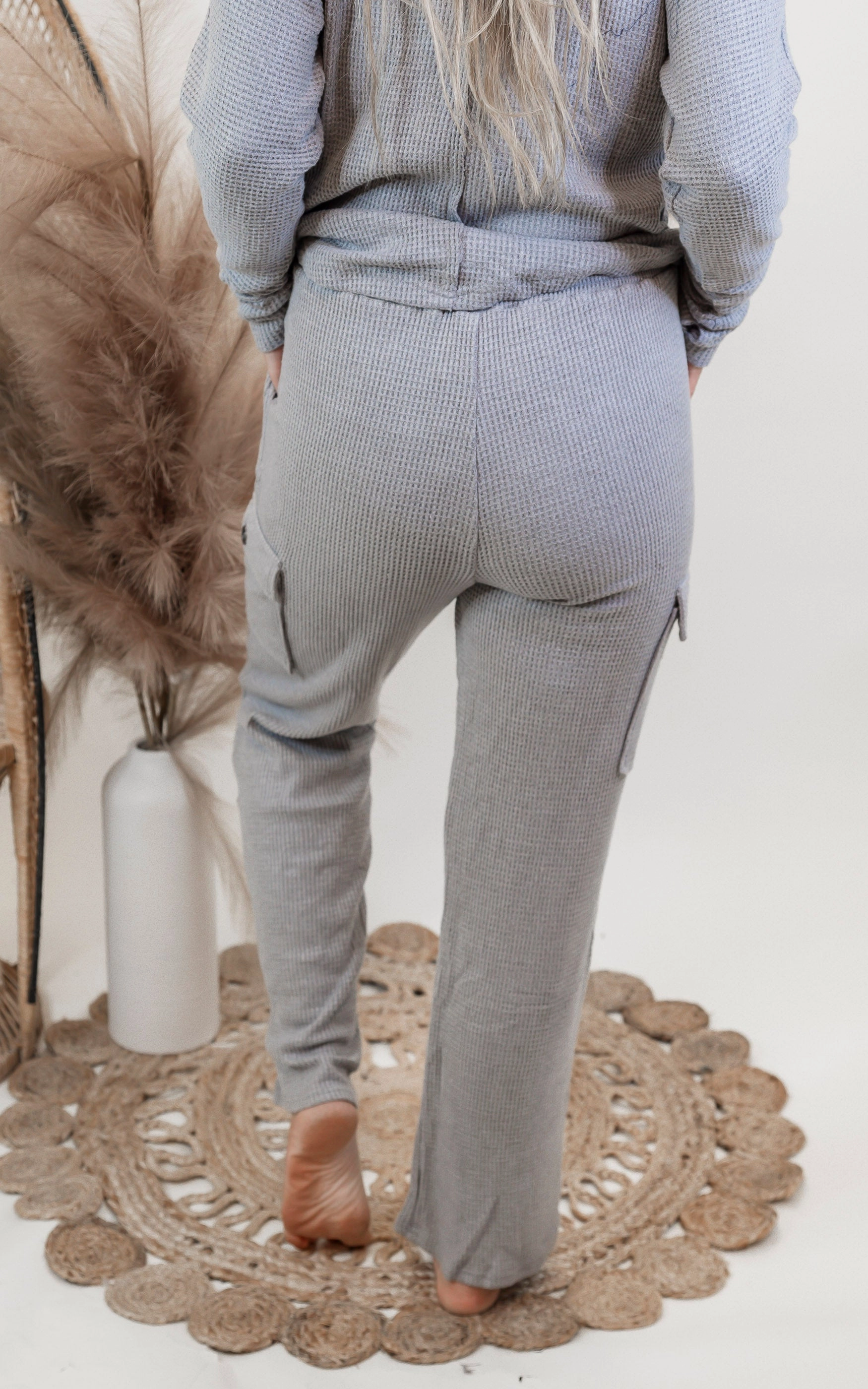 Get Ready to Lounge Grey 2 Piece Outfit Set - Final Sale