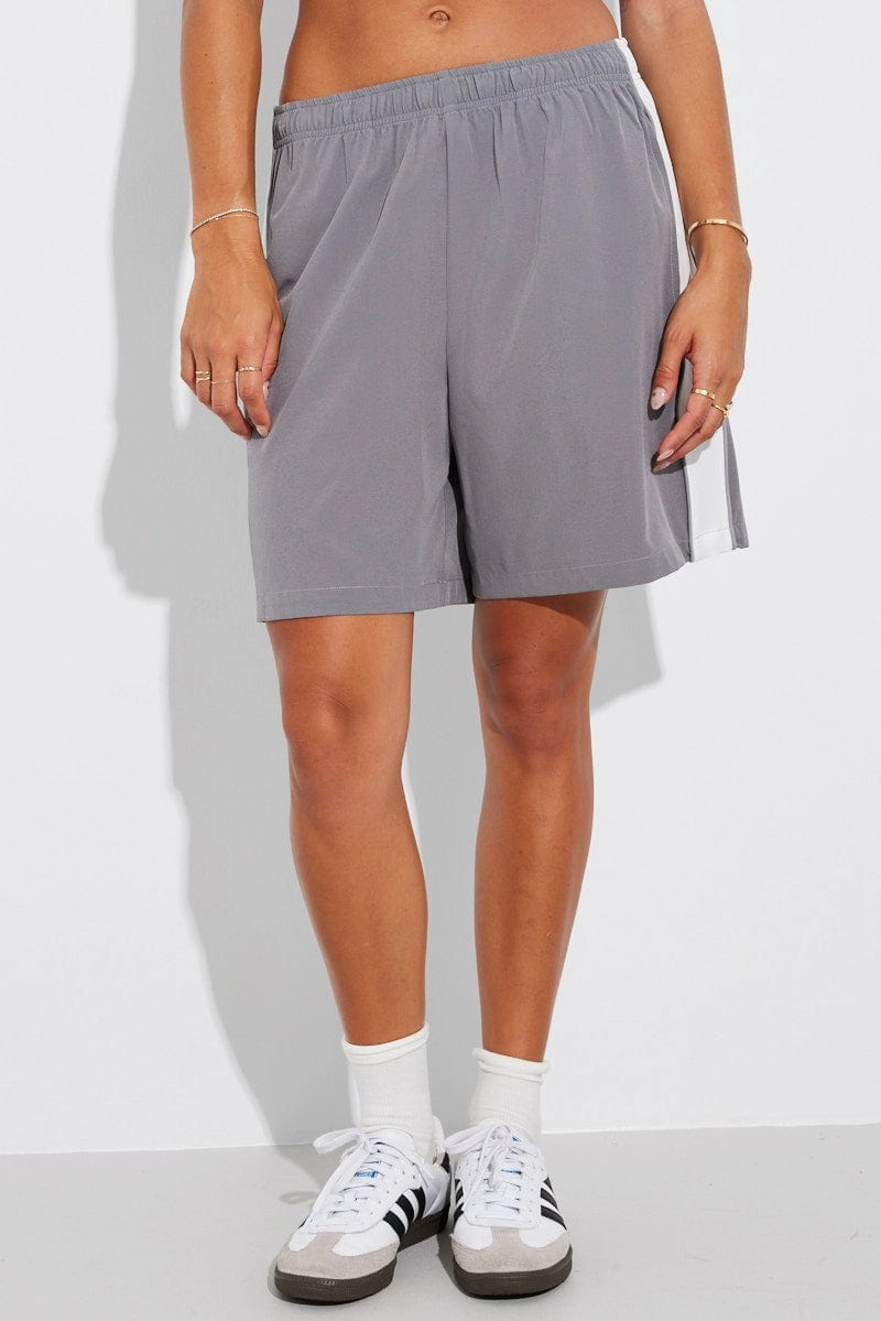 Grey Baggy Basketball Shorts